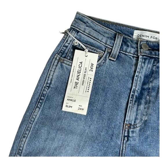 Aritzia Denim Forum Angelica High Rise Slim Jeans Pin Up Wash Size 24 NWT - Picture 7 of 14